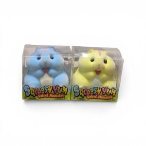 Ja-Ru Squeesh Yum Velvet Hamster Squishy Toy 1-Blue & 1-Yellow *price per item